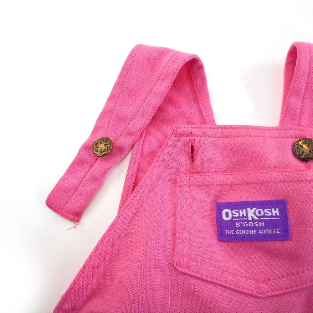 Vintage Oshkosh B'Gosh Overalls 6-9 Mo Vestbak USA Pink